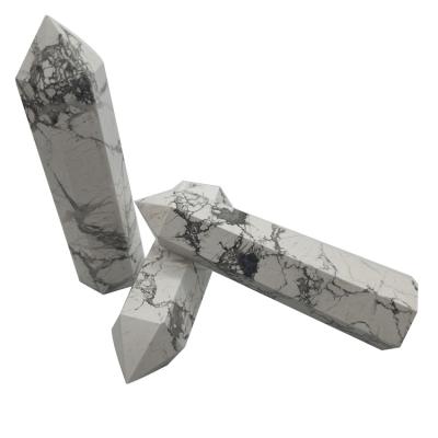 China China factory professional trick howlite stone crystal wand natural points for sale