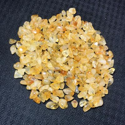 China Raw China factory natural polished citrine Gemstone Healing Chips direct sale for gift for sale