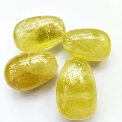 China China wholesale natural polished citrine palm gemstones healing stones for feng shui for sale