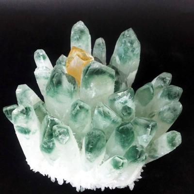 China China Natural Mineral Specimens Green Crystal Cluster For Home Decoration Rough Raw Ghost for sale