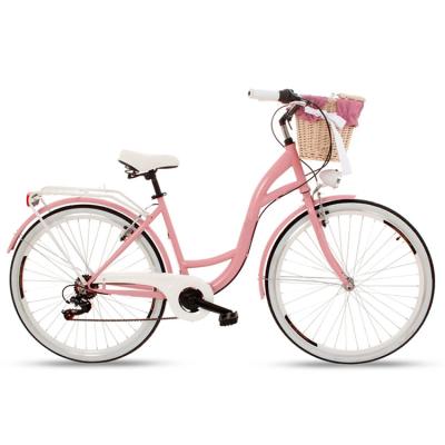 China DIRT JUMP Fashion Bicystar Urban Bicycle Single Speed ​​City Bike 7 Speed ​​With Basket For Lady/Women/Adult for sale