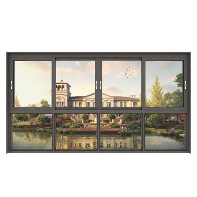 China GIONZI Aluminum Window Sliding Window Design Double Glazed Double Glazed Sliding Windows for sale