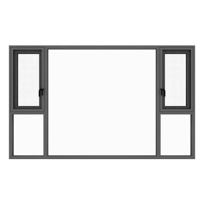 China High Quality Customized Swing GIONZI Size Import Impact Double Glazed Windows Aluminum Glass Windows for sale