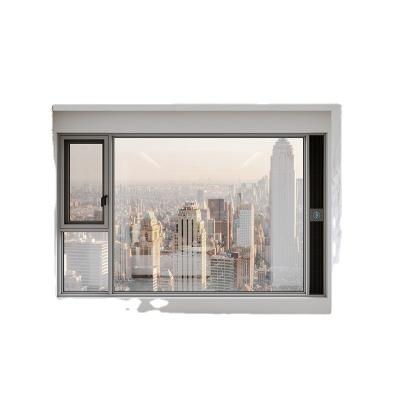 China GIONZI Swing Aluminum Alloy Modern Design Double Tempered Bedroom Glazing Casement Windows for sale