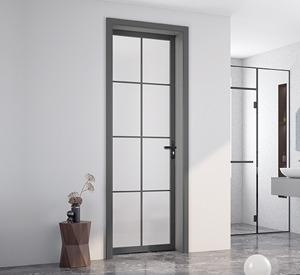 China Modern GIONZI Custom Frosted Glass Aluminum Casement Doors Building Materials Interior Doors for sale