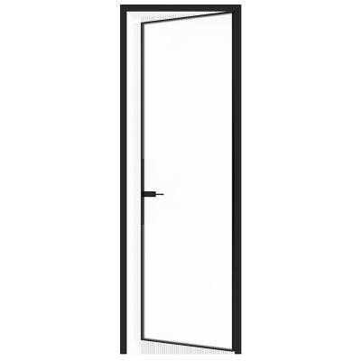 China Waterproof Household Narrow Aluminum Single Glass Doors Bathroom Edge Exterior Aluminum Door for sale