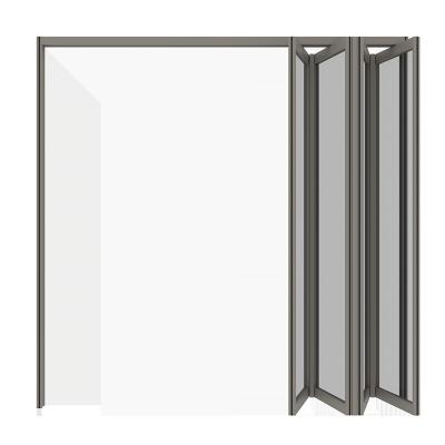 China Folding Screen Customized Double Glazing Patio Bi-Fold Door Aluminum Folding Door for sale