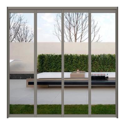 China GIONZI Folding Screen Customized Double Glazing Aluminum Sliding Door Aluminum Bifold Accordion Doors for sale