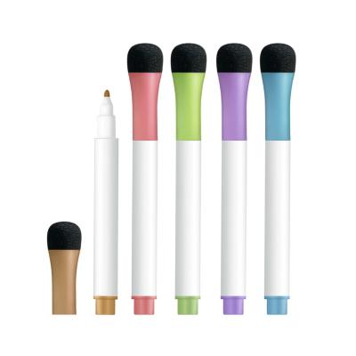 China Used for Drawing/Painting/Coloring White Board Marker Pen 12 Sets Magnetic Whiteboard Pen with Eraser Dry Ink Whiteboard Board Marker with Bullet Tip for sale