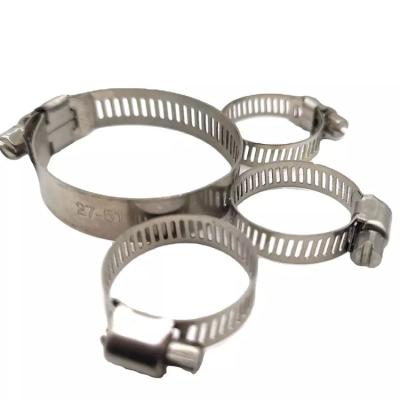 China Industrial Equipment Stainless Steel Worm Gear Drive Pipe Clip High Quality Heavy Duty American Type Pipe Clamp for sale