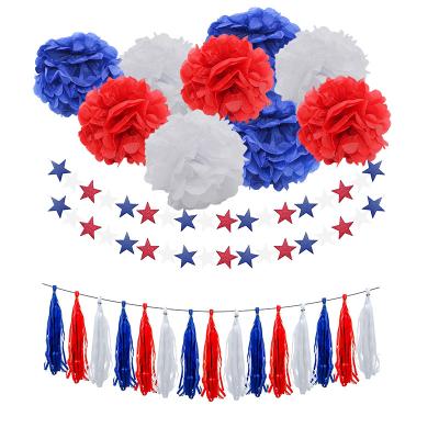 China Luxury Party Decor Supplies Patriotic Birthday Party Decoration 4th of July Independence Day Party Set DGBD-031 for sale