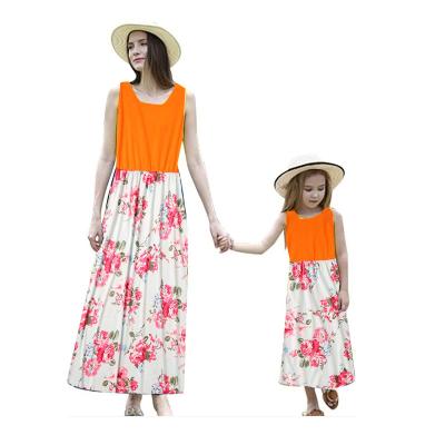 China Breathable Dressing Gown Family Matching Dresses Matching Girl Dress DGFD-002 for sale