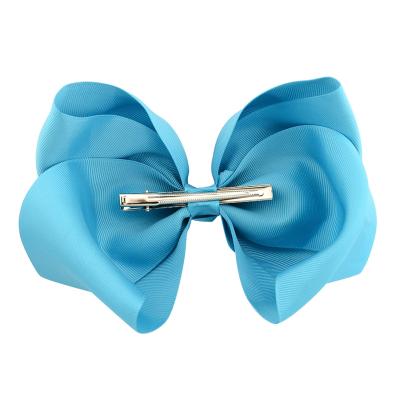 China Colorful 8 Inch Bows Clips Multifunctional Kids Hair Accessories Big Goal for Little Girls DGKH-020 for sale