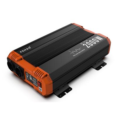 China Pure Sine Wave Inverter 2000W Inverter 12V 24V 48V Solar Power Inverter 38*22*9.2CM for sale