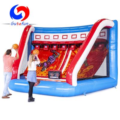 China Commercial rental; festivals; Sports; park etc basketball game IPS interactive inflatable basketball games 2021 inflatables for sale for sale