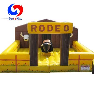 China Rental Company Outdoor Game Kids Rodeo Bull Ride Simulator Mechanical Inflatable Riding Machine For Sale for sale