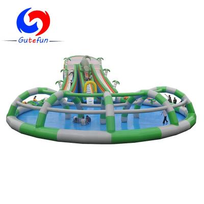 China Outdoor playground; Part ; Event ; Amusement park ; Festival outdoor mobile commercial jungle themed inflatable water pool park for sale for sale