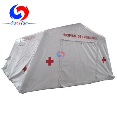 China 0.6mm PVC Tarpaulin Quickly Set Up Customized 5.6m*5.35m*2.8m Hospital Outdoor Inflatable Tent,Medical Inflatable Tent For Sale for sale