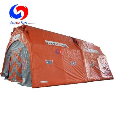 China 0.6mm PVC Tarpaulin 7.55m L*5.6m W*3.3m H Outdoor Portable Waterproof Hospital Emergency Medical Inflatable Tent For Sale for sale