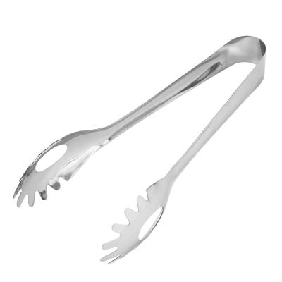 China Durable Serrated Stainless Steel Edge Salad Tongs for sale