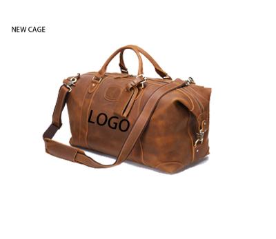 China Durable Personalized Overnight Vacation at Crazy Horse Leather Duffel Bags Large Men's Weekender Travel Bag Handmade Tote for sale