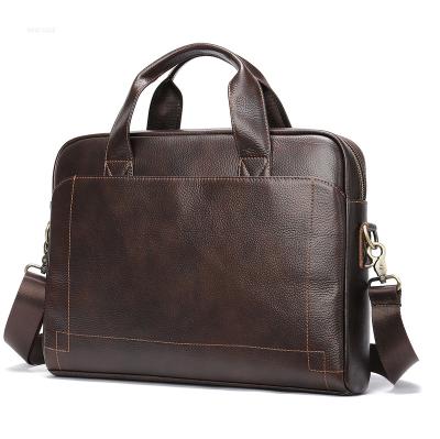 China Daily used bag men business frame genuine leather laptops bag for document men's briefcase handbag office bag for men for sale