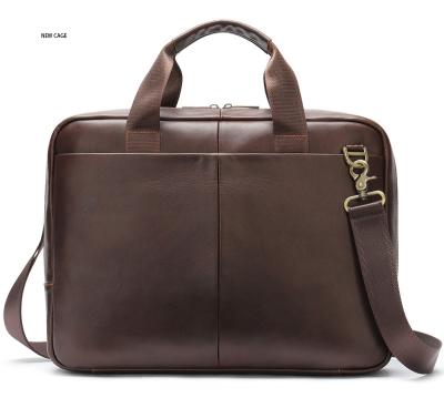 China Business Daily Used Leather Office Bags Messenger Bag Laptop Bags Mens Genuine Leather Leather Briefcase for sale