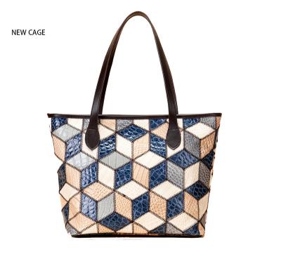 China High Quality Westal Vintage Patchwork Ladies Tote Bag Leather Purses And Designer Tote Bag Women Genuine Leather Handbags for sale