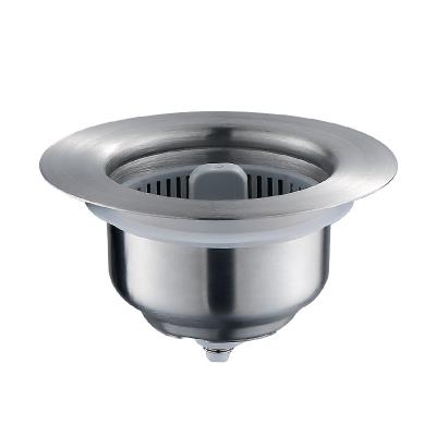 China Sustainable Kitchen sink stainless steel odor and leak proof water sink universal accessories strainer for sale