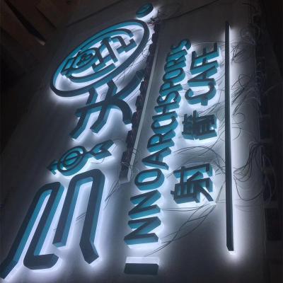 China UHO stainless steel customized outdoor advertising 3d led large letter illuminated sign led backlit business sign maker for sale