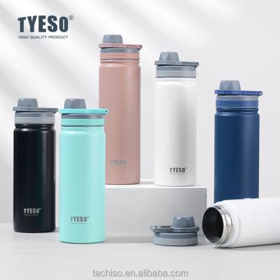 China Sports Custom Double Wall Logo Water Bottle Vacuum Insulated Drink Sport Stainless Steel Water Bottle Eco-friendly TYESO for sale