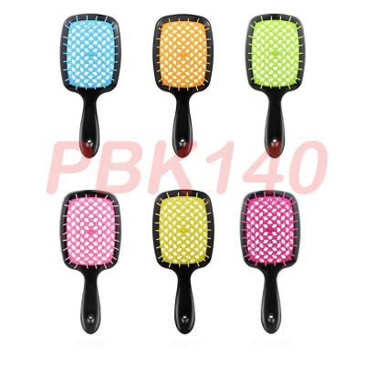 China Home Wholesale Customized Logo ABS Bubble Duct Shower Detangling Hair Brush Wet Plastic Type For Curly Wet Thick Straight Hair for sale