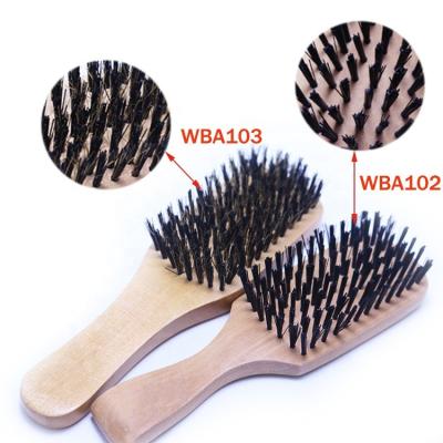 China LOW MOQ OEM Logo ODM Durable 100% Custom Boar Bristle Hair Brush Beard Brush Set for sale