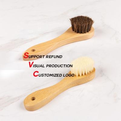 China Facial brush EXFOLIATING 2022 year old good quality biodegradable natural beech wood horse stiffens touch beauty facial cleansing brush for sale