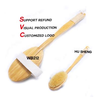 China Long Handle Exfloating Non-slip Natural Ramie Turning Back S Crubber For Shower With Long Handle for sale