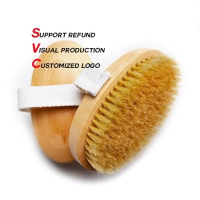 China EXFOLIATE Wholesale Exfoliating Massage Brush Body Cellulite Brush Body Brush For Body Natural Wood Dry Brush For Shower for sale