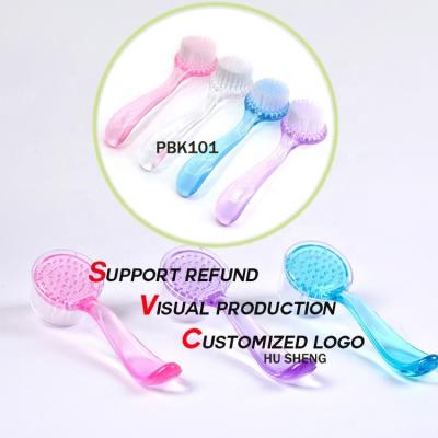 China EXFOLIATE 2022 Custom Brush Logo Mini Facial Brush Facial Wash Facial Cleansing Brush for Face for sale