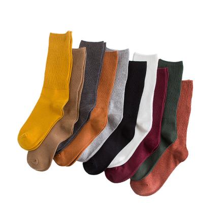 China Autumn and winter retro cotton slouch QUICK DRY striped socks for women knitted women sling socks for sale