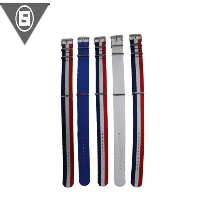 China Fashional Wholesale Fashion Colorful Elastic Stretch 17mm Nylon Watch Strap for sale