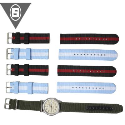 China Fashional high quality polyester fabric 23mm nylon watch band strap for sale for sale