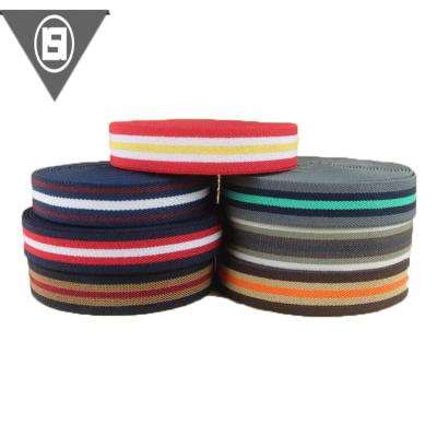 China Wholesale cheap custom woven polyester webbing elastic band from viable factory 20mm for sale