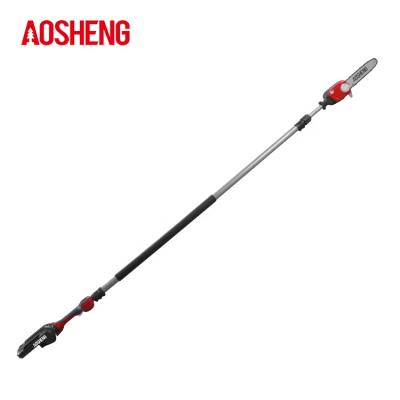 China 40V Handle 12 Inch Telescopic Professional Retractable Pole 4m Cordless Chainsaw with AOSHENG Battery Lithium Pole Saw for sale