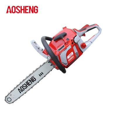 China AOSHENG 2-Stroke 55cc Gasoline Chainsaw High Quality Gasoline Garden Tools Chainsaw for sale