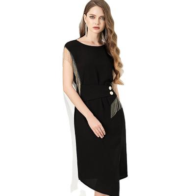 China 2020 summer new arrivals women's washable black lady dresses club elegant bodycon dress T3818/86 for sale