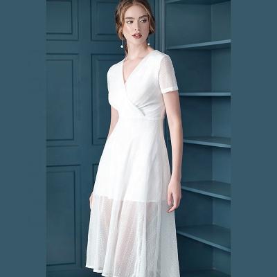 China 2020 summer summer long dresses breathable white women elegant fashion for clothing wholesale L001/98 for sale