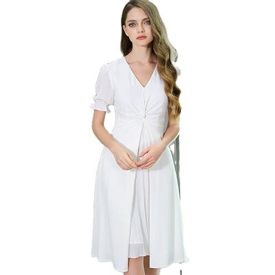 China Other new arrivals 2020 SUMMER fashion v collar white casual outfits T3832/86 for sale