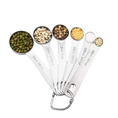 China Stocked Kitchen Supplies Silver Wholesale Spoons Stainless Steel Measuring Cup for sale