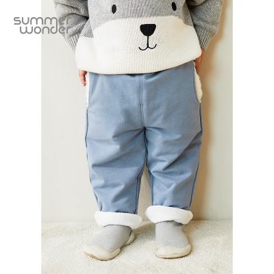 China Summer Fleece Autumn And Winter Boys And Girls Velvet Pants Viable Baby Outdoor Children's Casual Pants for sale