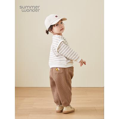 China 2021 Viable New Cotton Spandex Baby Diaper Pants Cotton Casual Children's Pants Stretch Sports Pants for sale