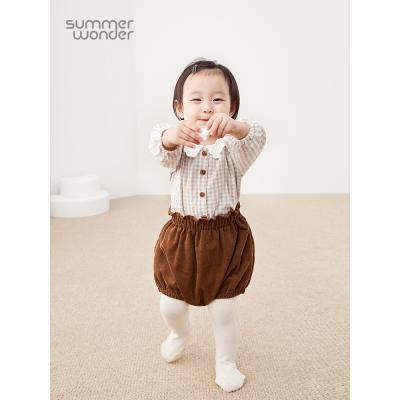 China Medium-waisted Spring and Autumn Baby Pants Corduroy Cotton Sustainable PP Outer Wear Shorts For Baby for sale